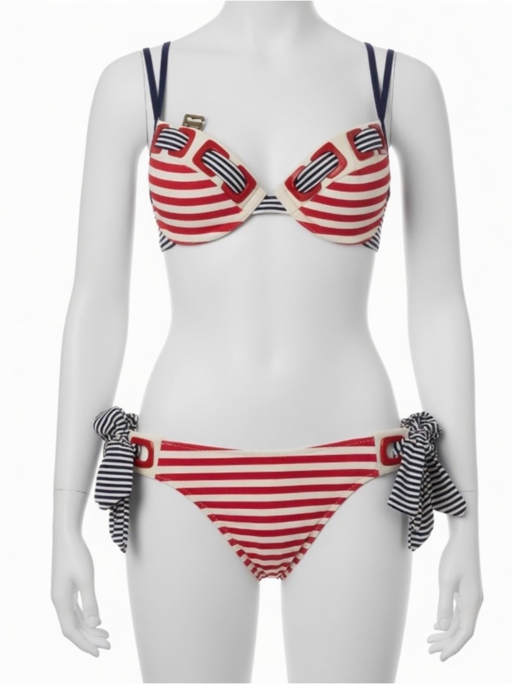 Magnificent Bikini Striped Red & White & Navy Bikini!!
Star Spangled…